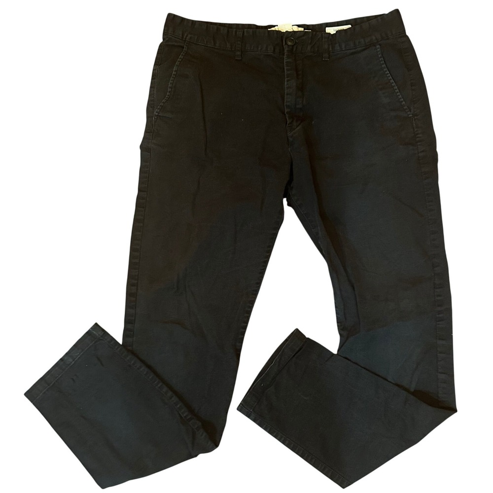 H&M Skinny Fit Pants Men Black Stretch Chino Trousers Skater Gothic 33x29